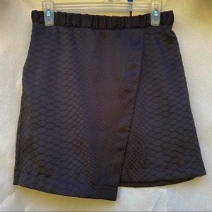 Topshop Black Reptile Print Mod Dark Academia Goth Punk Y2K Mini Skirt Sz 6